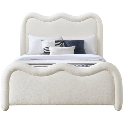 Gavin Cream Chenille Fabric Full Bed