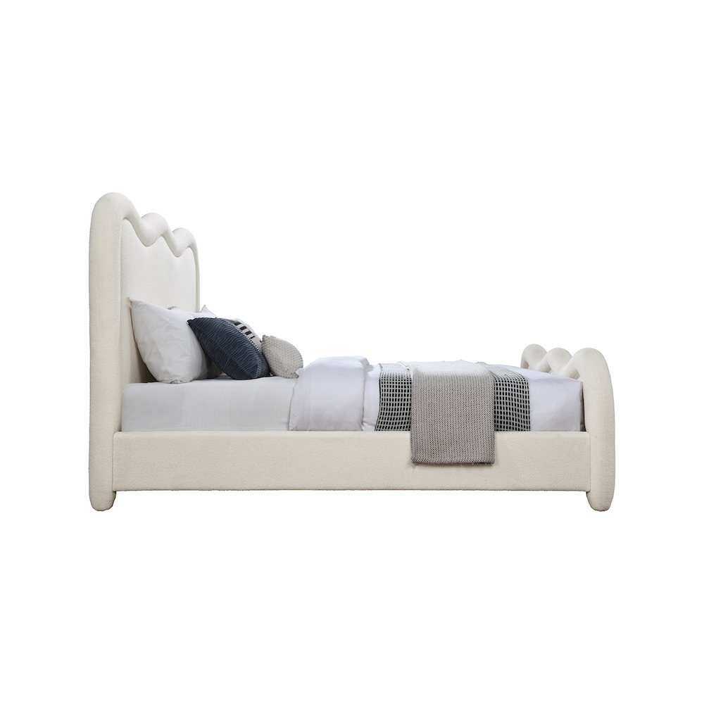 Gavin Cream Chenille Fabric Full Bed