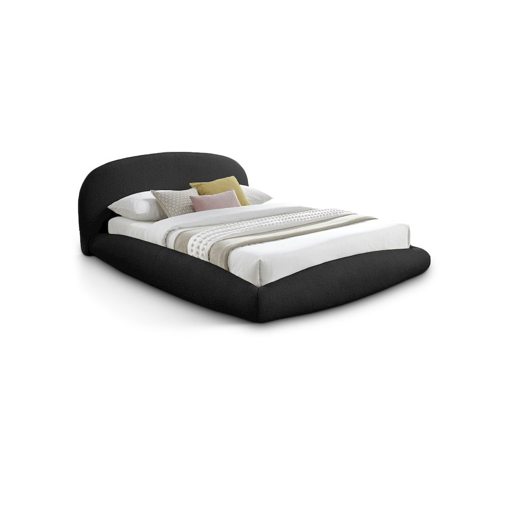Genesis Black Teddy Fabric King Bed