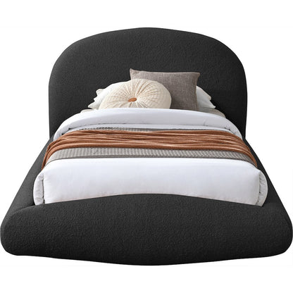 Genesis Black Teddy Fabric Twin Bed