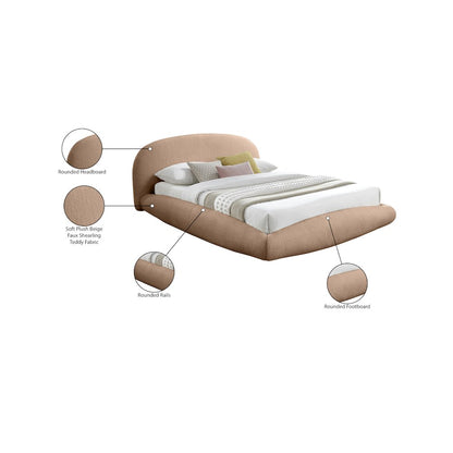 Genesis Beige Teddy Fabric King Bed