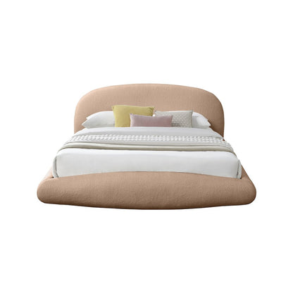 Genesis Beige Teddy Fabric Queen Bed