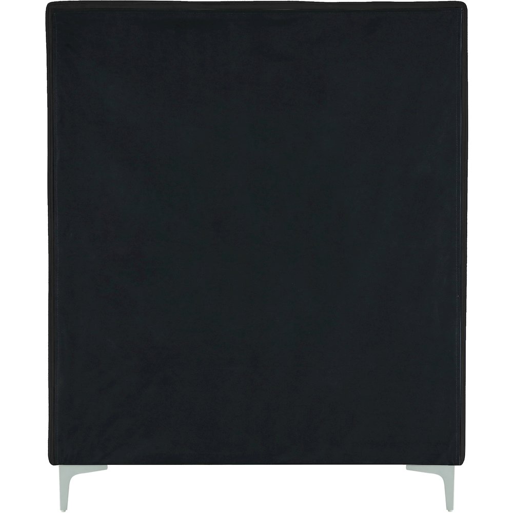 Geri Black Velvet Twin Bed