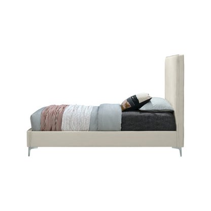 Geri Cream Velvet Full Bed