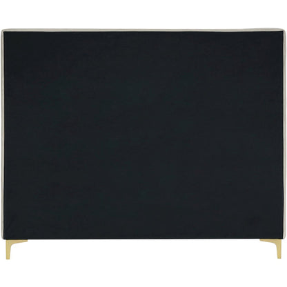 Geri Cream Velvet Full Bed