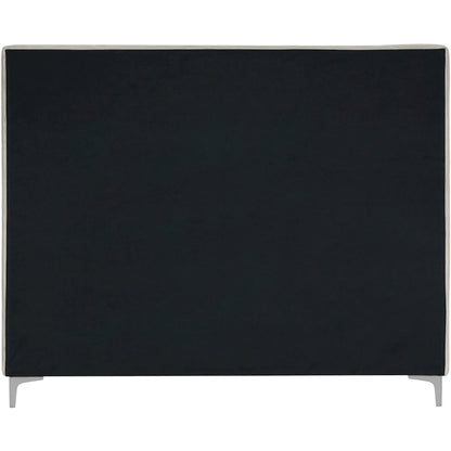 Geri Cream Velvet Full Bed