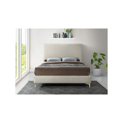 Geri Cream Velvet Full Bed