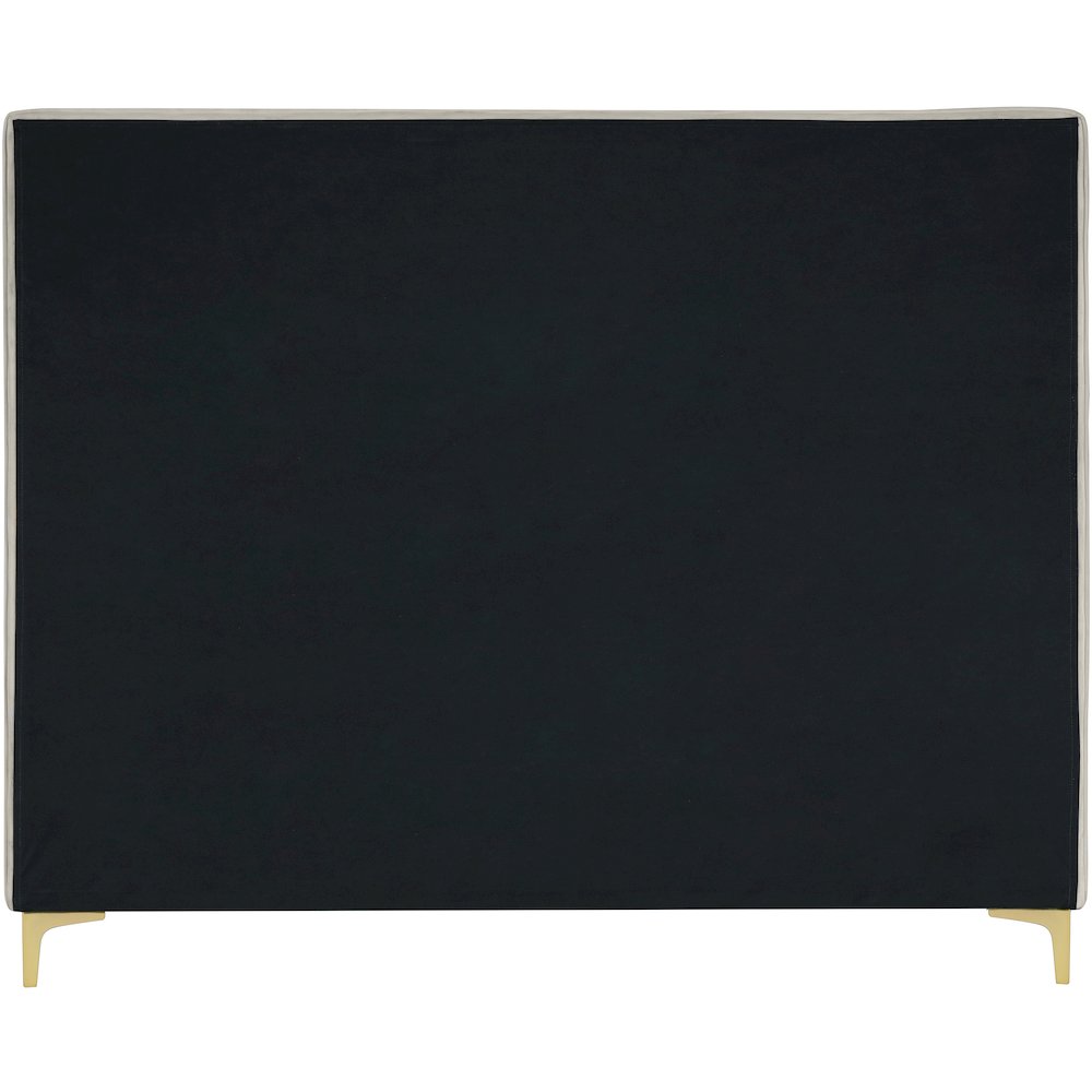 Geri Cream Velvet Queen Bed