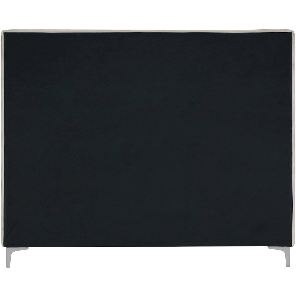 Geri Cream Velvet Queen Bed