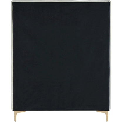 Geri Cream Velvet Twin Bed