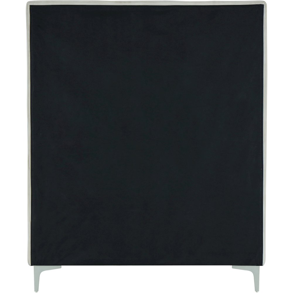 Geri Cream Velvet Twin Bed
