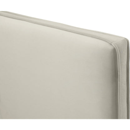 Geri Cream Velvet Twin Bed