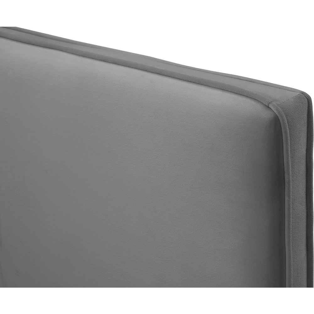 Geri Grey Velvet King Bed
