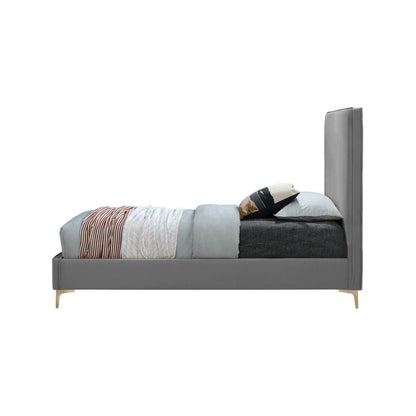 Geri Grey Velvet King Bed