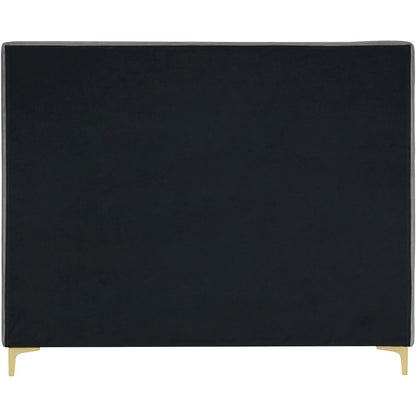 Geri Grey Velvet Queen Bed