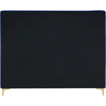 Geri Navy Velvet Full Bed