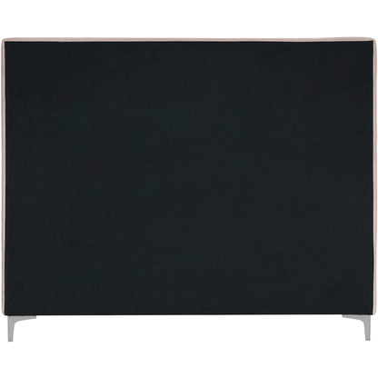 Geri Pink Velvet Queen Bed