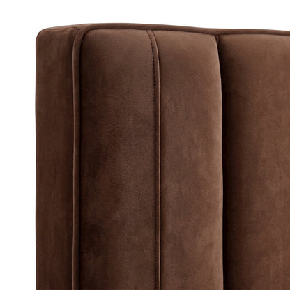 Starlight Canyon Home Twin Trundle Bed Tufted Panel, Cognac Vegan Leather