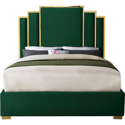 Hugo Green Velvet King Bed
