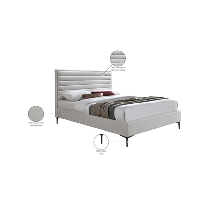 Hunter Cream Linen Textured Full Bed