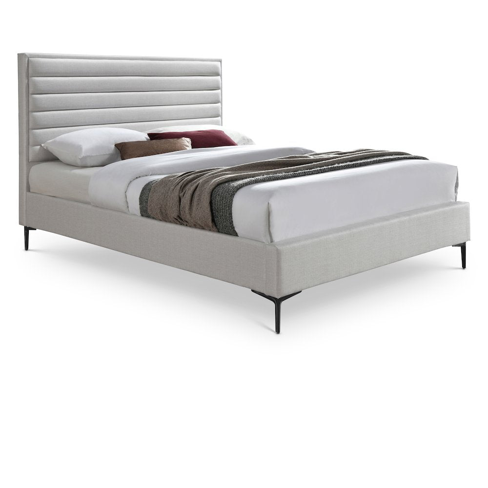 Hunter Cream Linen Textured Full Bed