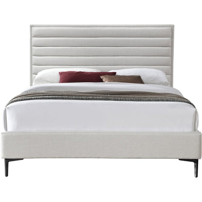 Hunter Cream Linen Textured Queen Bed