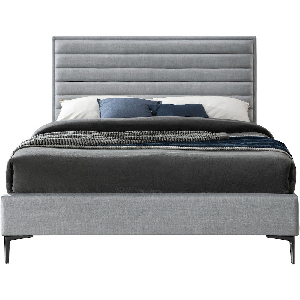 Hunter Grey Linen Textured Full Bed