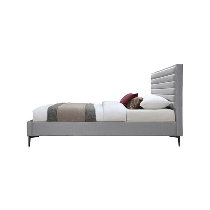 Hunter Grey Linen Textured King Bed