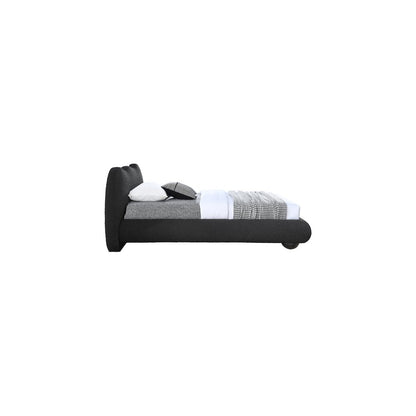 Hyde Black Boucle Fabric Twin Bed