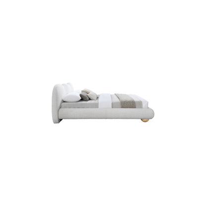 Hyde Cream Boucle Fabric King Bed