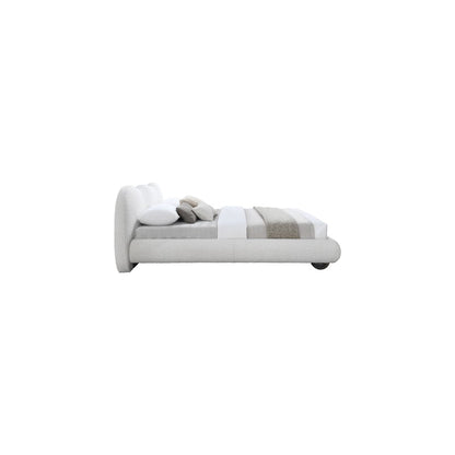 Hyde Cream Boucle Fabric King Bed
