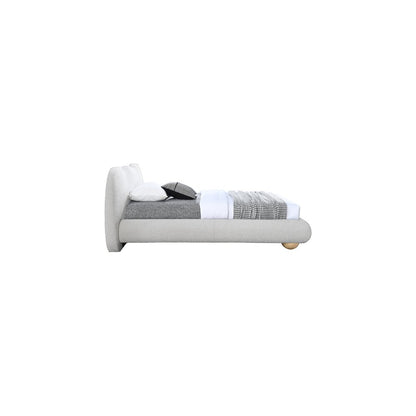 Hyde Cream Boucle Fabric Twin Bed