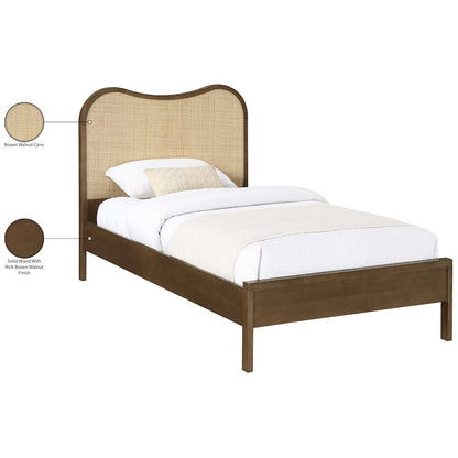 Windsor Brown Solid Wood Twin Bed (3 Boxes)
