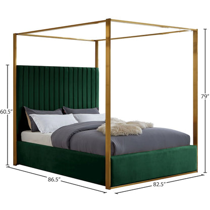 Jones Green Velvet King Bed