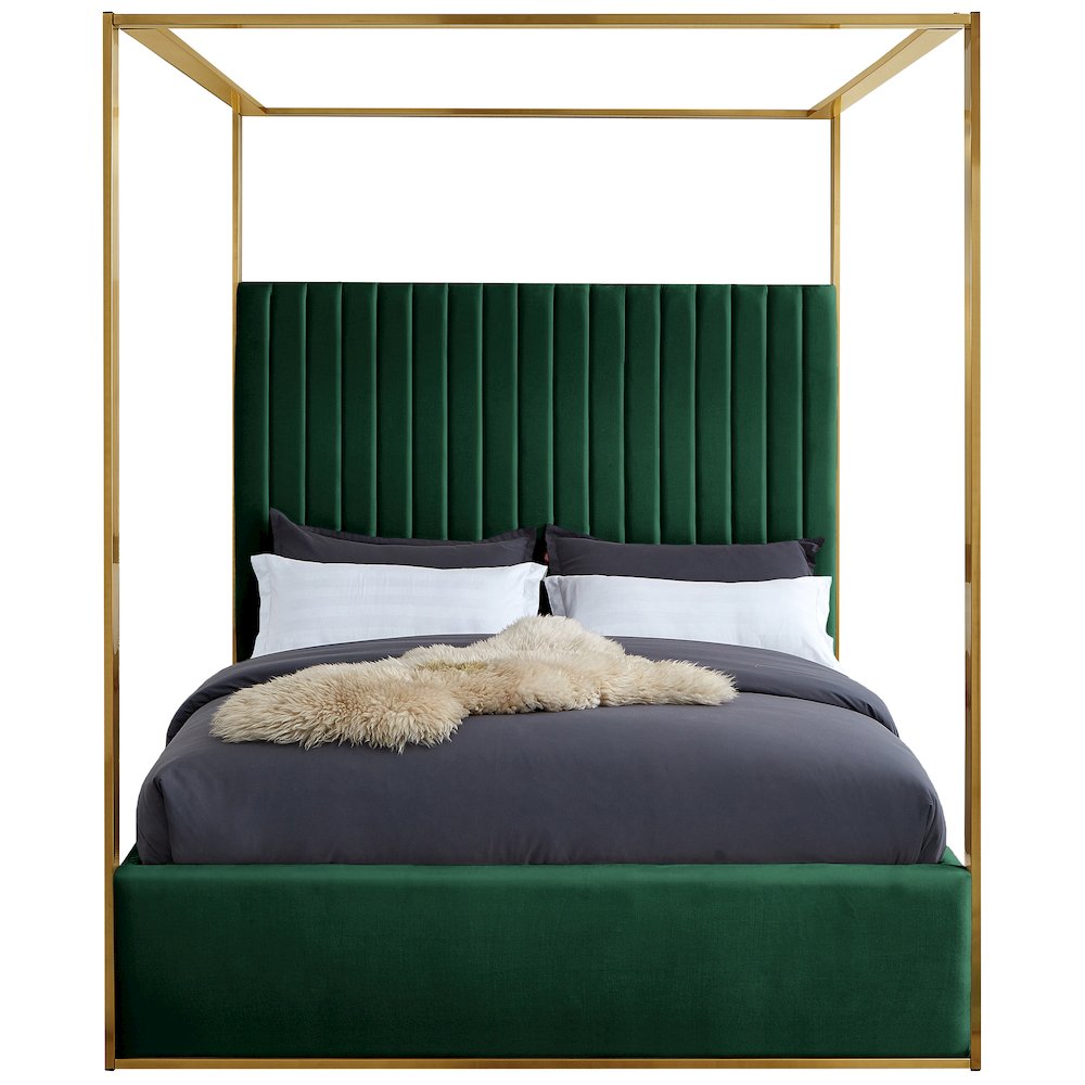 Jones Green Velvet King Bed