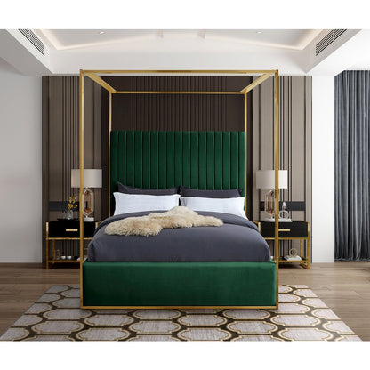 Jones Green Velvet King Bed