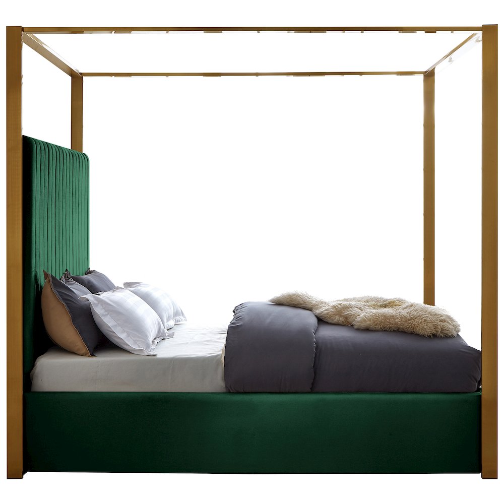 Jones Green Velvet King Bed