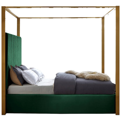 Jones Green Velvet King Bed