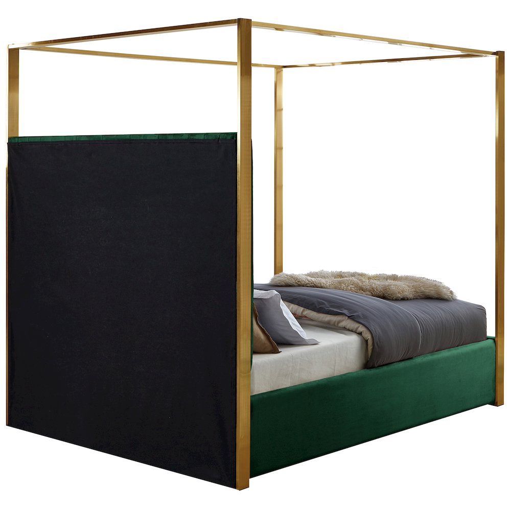 Jones Green Velvet King Bed