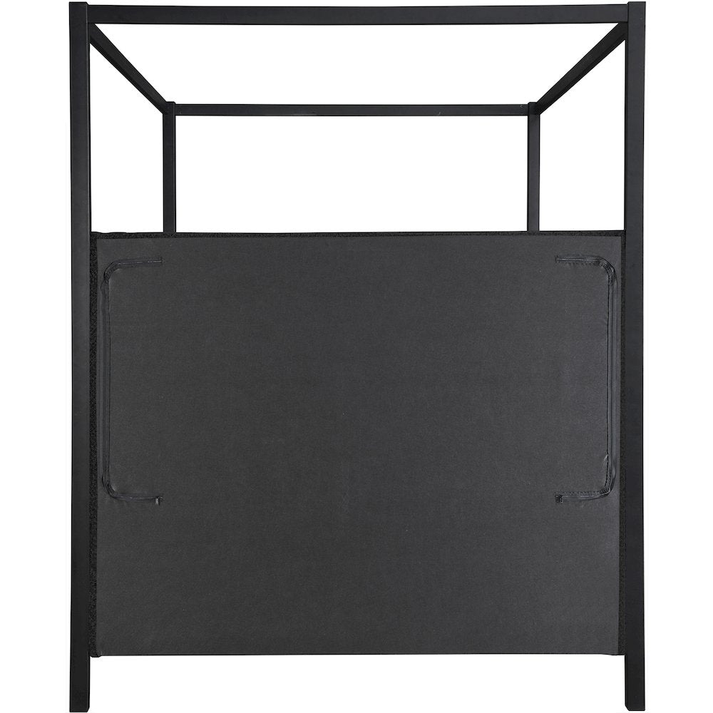 Kelly Black Boucle Fabric King Bed