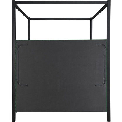 Kelly Green Boucle Fabric King Bed