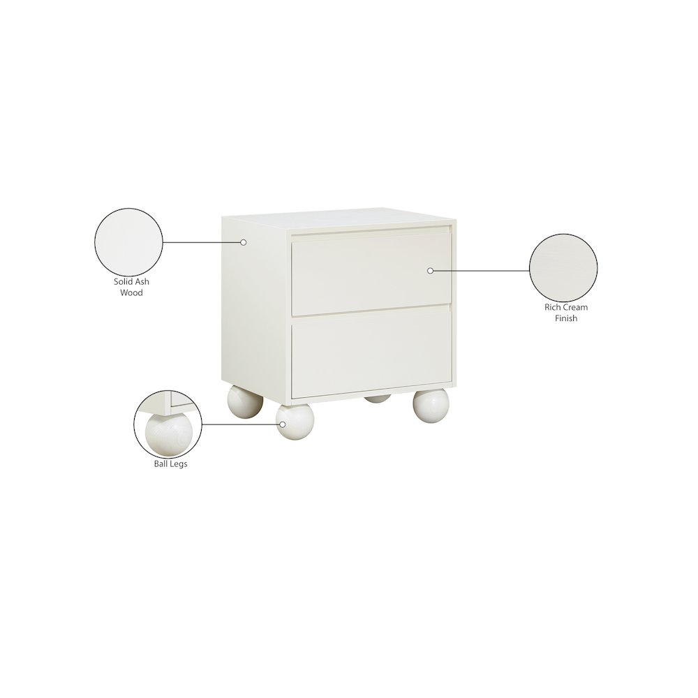Kent Cream Night Stand