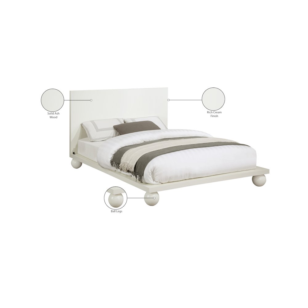 Kent Cream Queen Bed