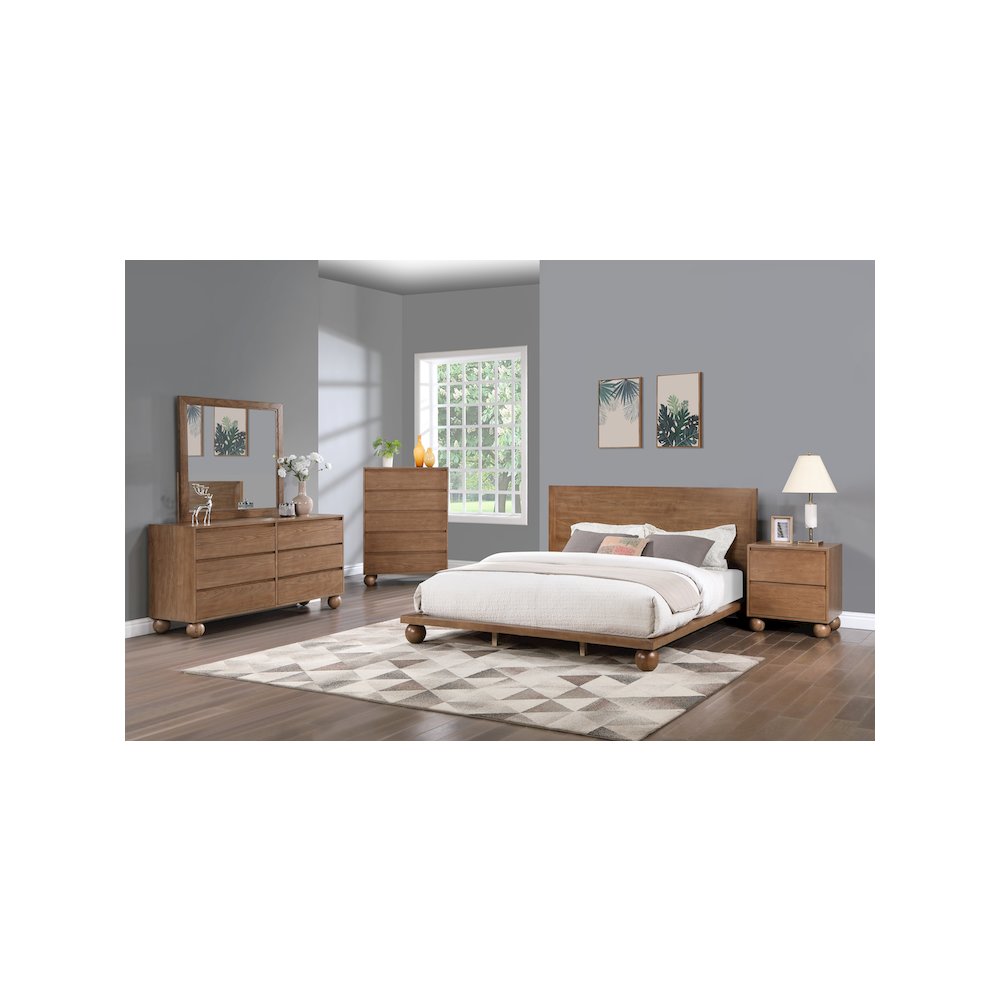 Kent Walnut Queen Bed