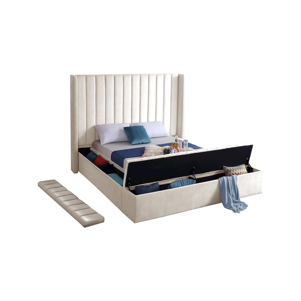 Kiki Cream Velvet Full Bed