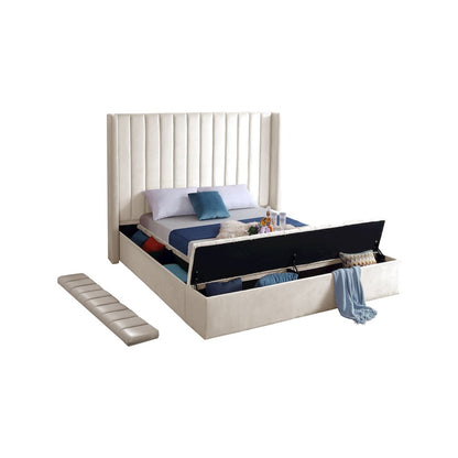 Kiki Cream Velvet Full Bed