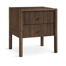 Kivo Walnut Solid Wood Nightstand