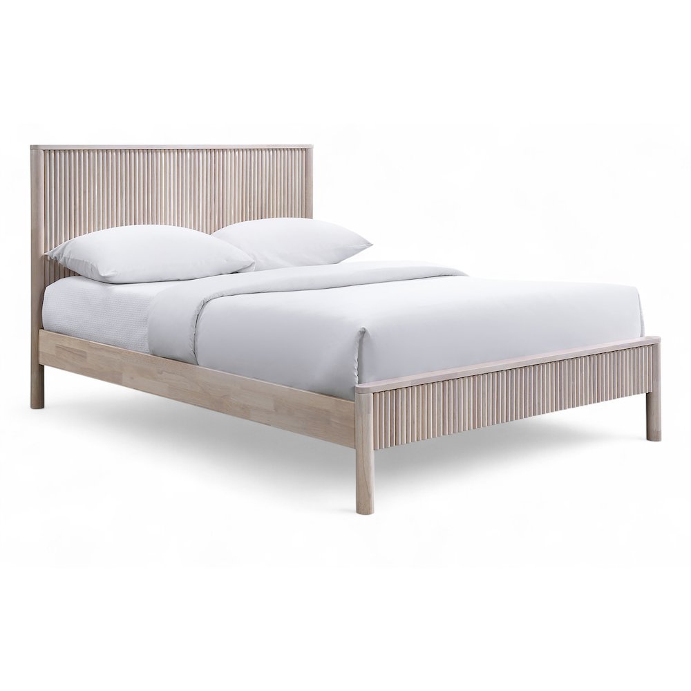 Kivo Natural Solid Wood Full Bed