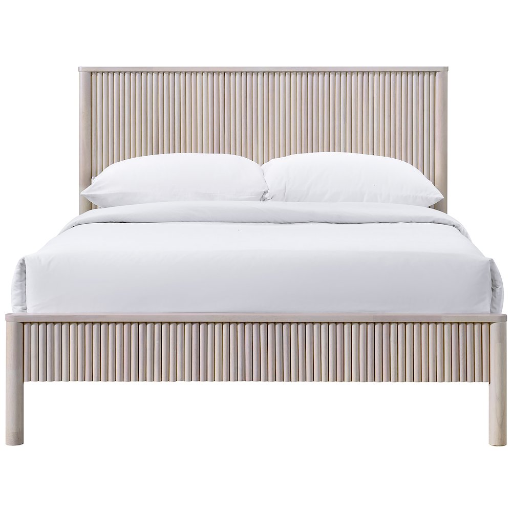 Kivo Natural Solid Wood Full Bed