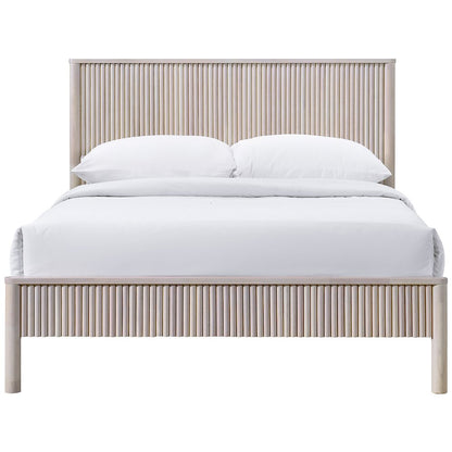 Kivo Natural Solid Wood Full Bed